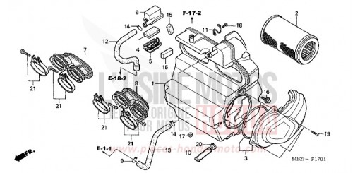 FILTRE A AIR (CB600F3/4/5/6) CB600F4 de 2004